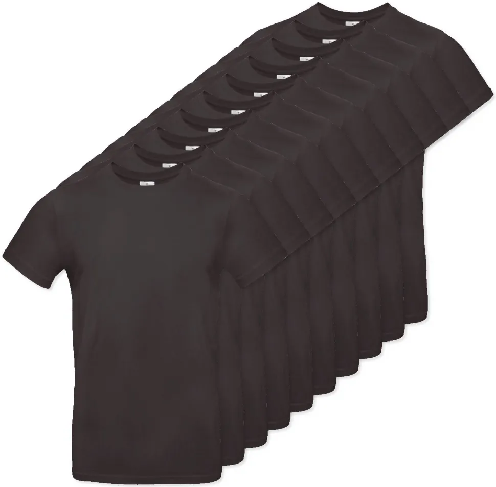 Pack de 10 B&C BC03T - Tee-Shirt Homme 100% Coton