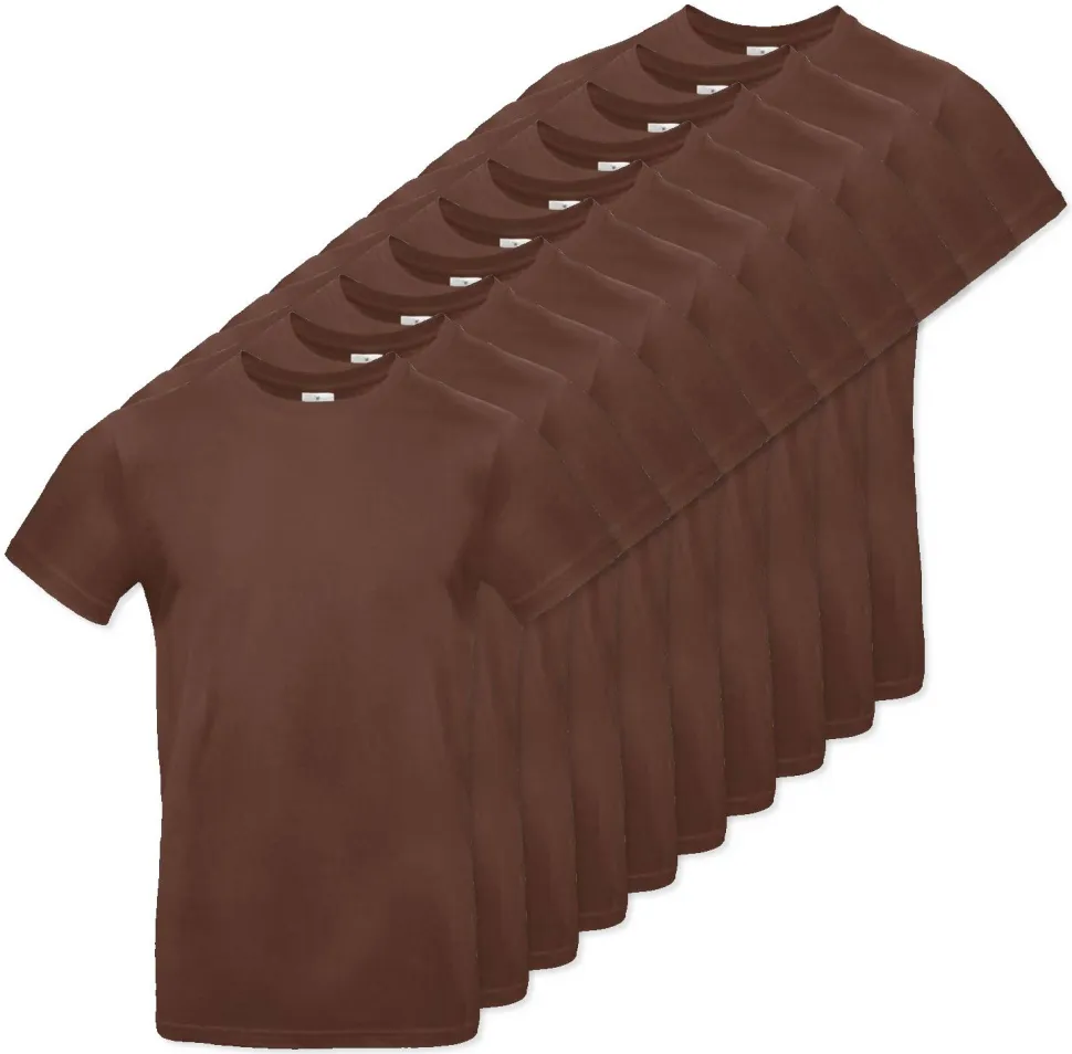 Pack de 10 B&C BC03T - Tee-Shirt Homme 100% Coton