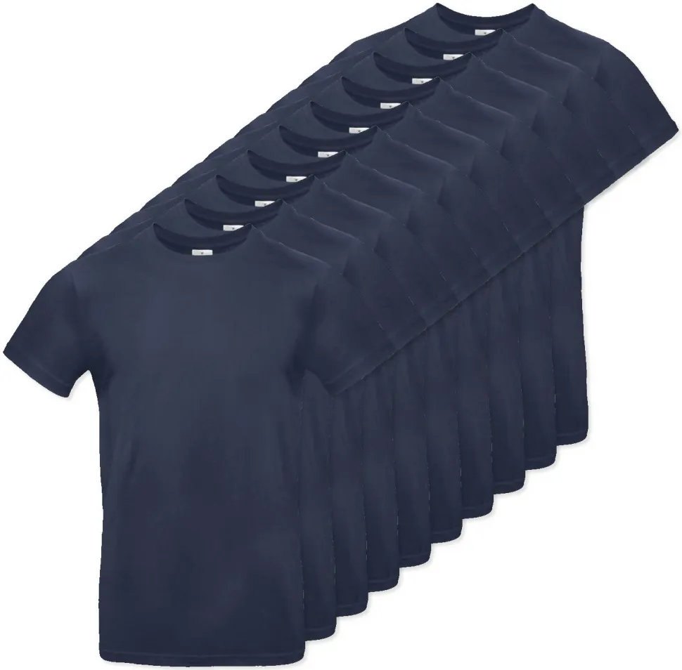 Pack de 10 B&C BC03T - Tee-Shirt Homme 100% Coton