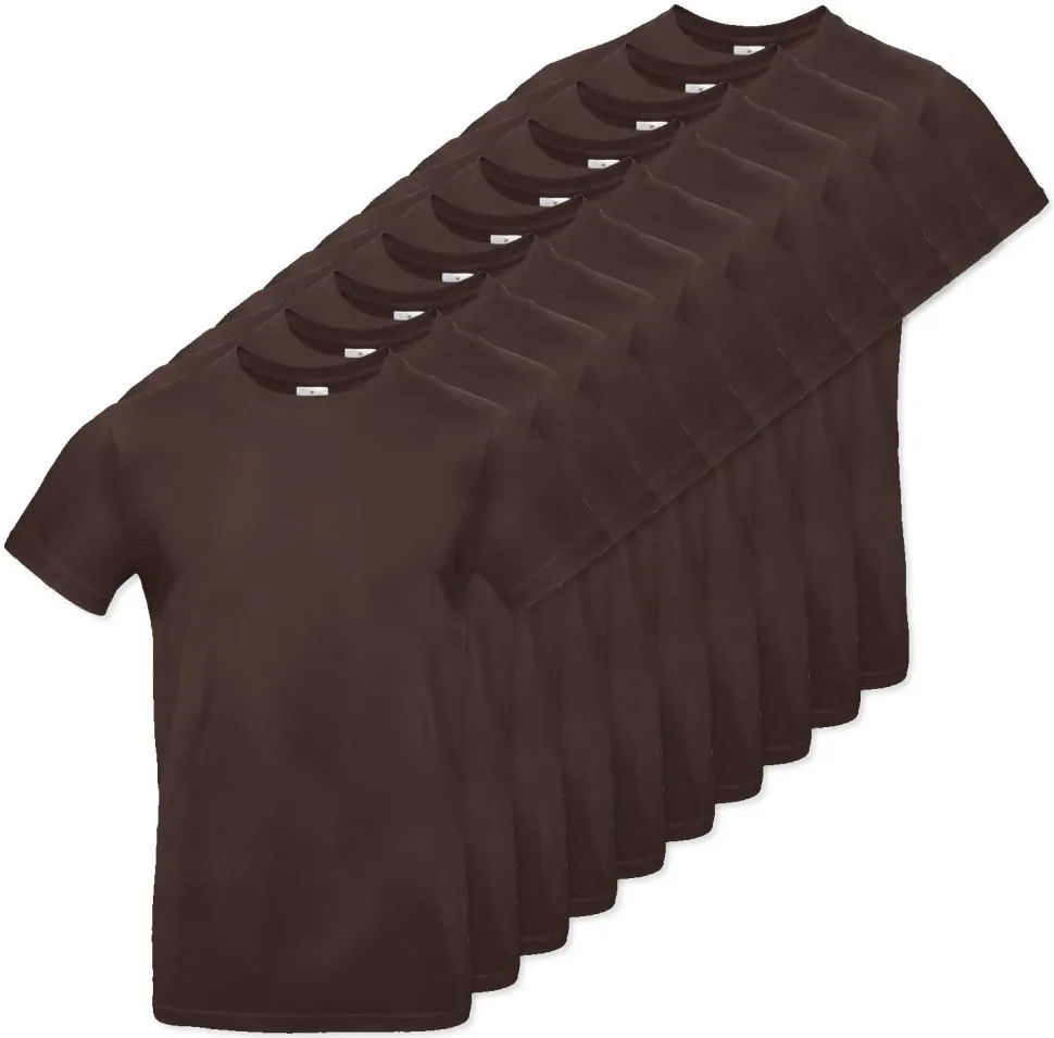 Pack de 10 B&C BC03T - Tee-Shirt Homme 100% Coton