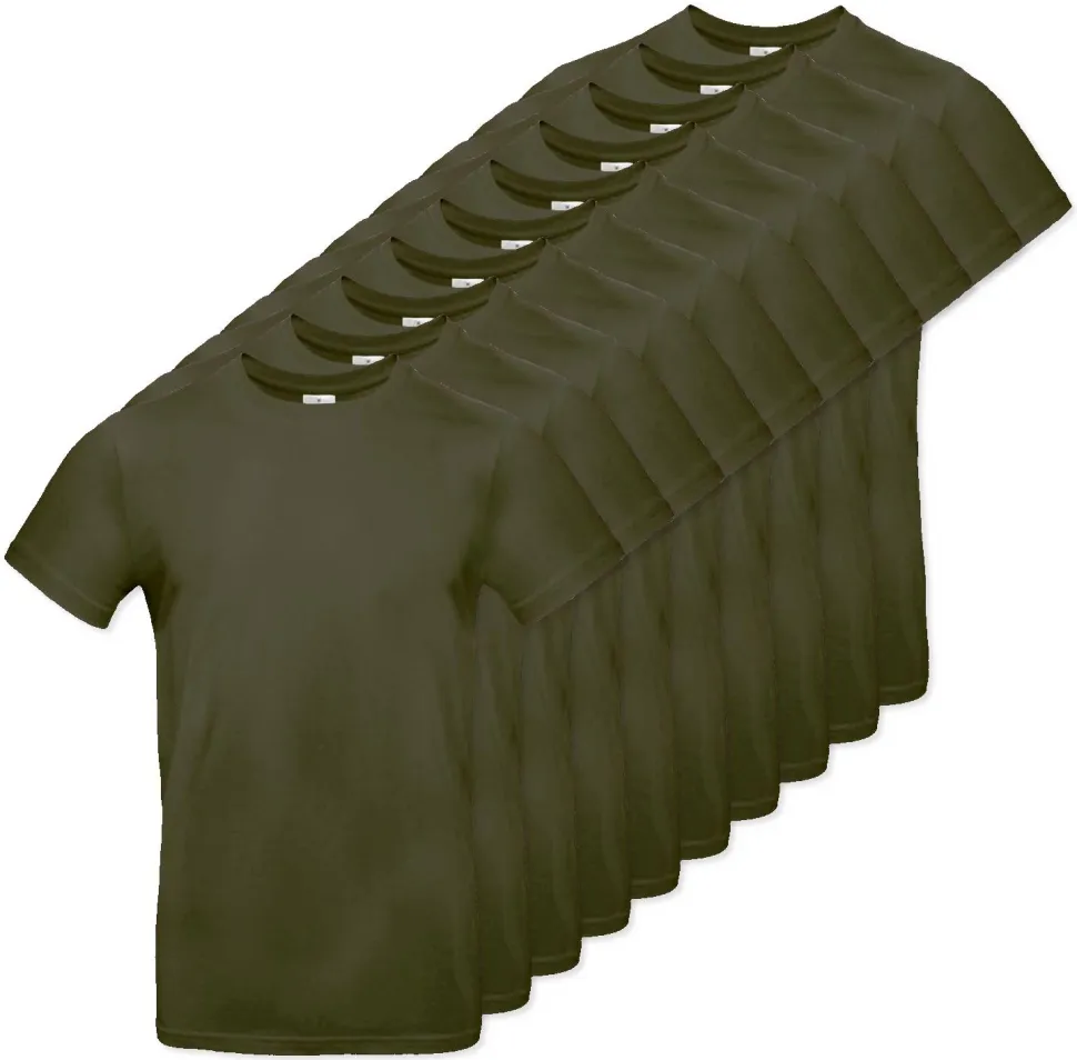 Pack de 10 B&C BC03T - Tee-Shirt Homme 100% Coton