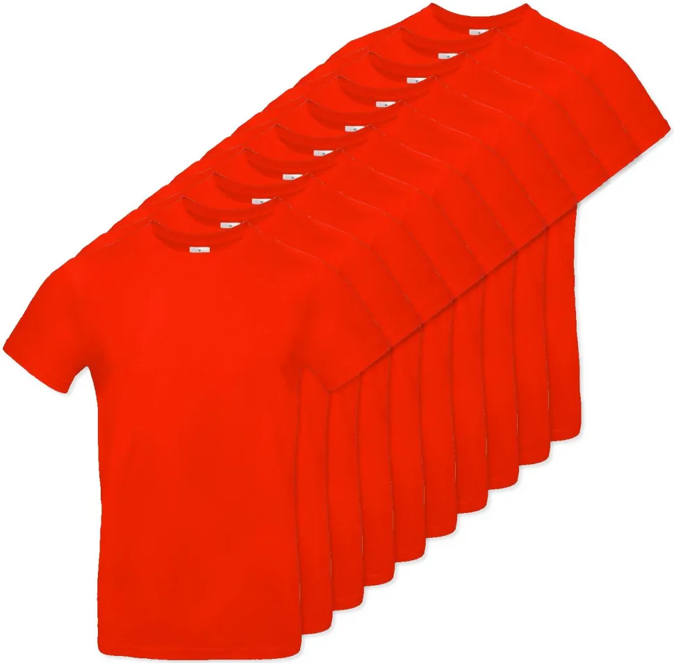 Pack de 10 B&C BC03T - Tee-Shirt Homme 100% Coton