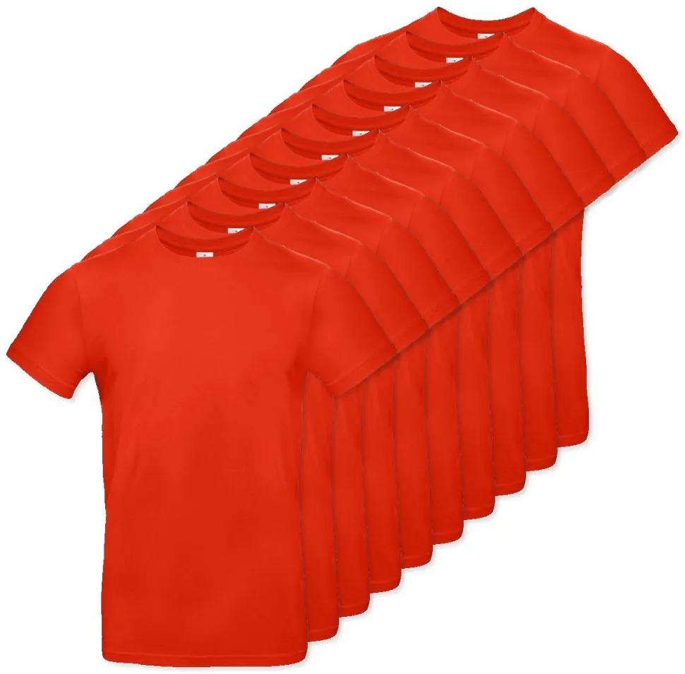 Pack de 10 B&C BC03T - Tee-Shirt Homme 100% Coton