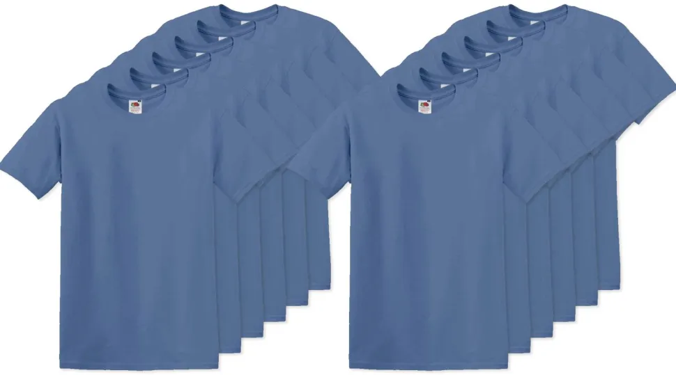 Pack de 12 Fruit of the Loom SC220 - T-Shirt Col Rond Homme