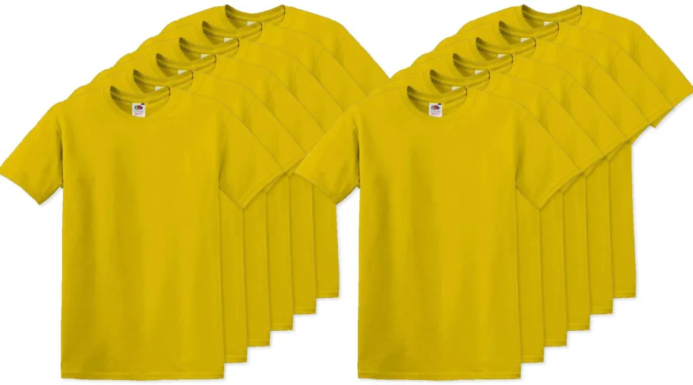 Pack de 12 Fruit of the Loom SC220 - T-Shirt Col Rond Homme