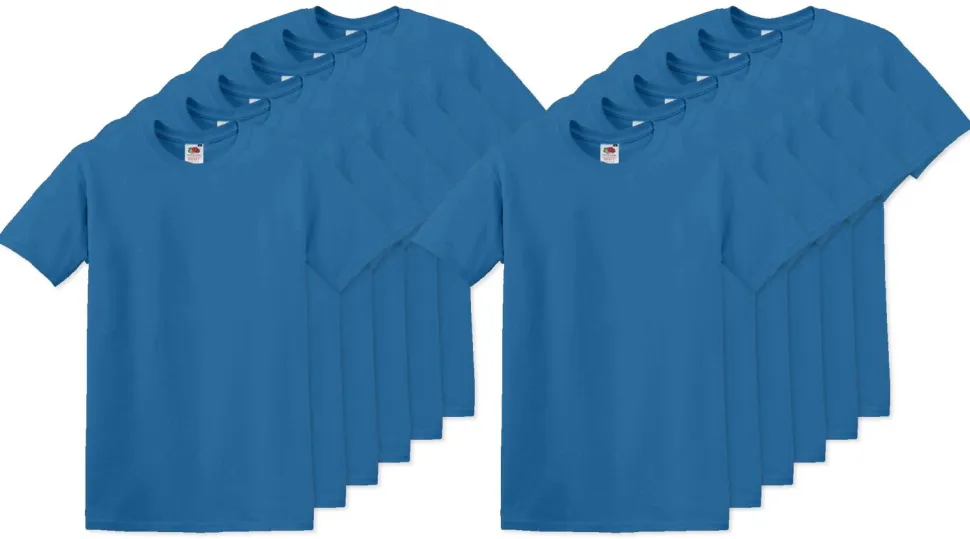 Pack de 12 Fruit of the Loom SC220 - T-Shirt Col Rond Homme