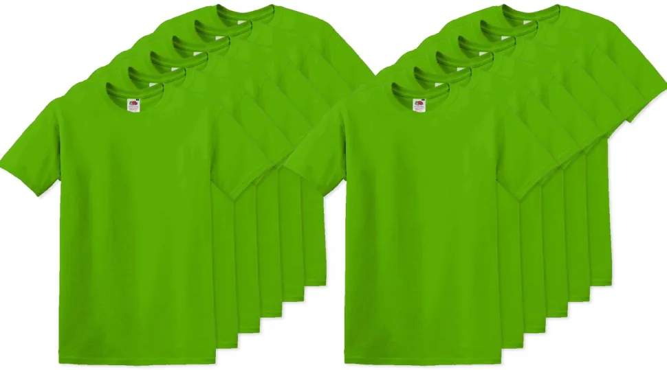 Pack de 12 Fruit of the Loom SC220 - T-Shirt Col Rond Homme
