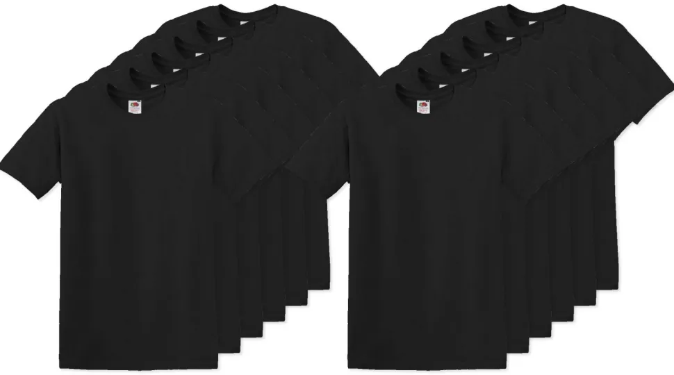 Pack de 12 Fruit of the Loom SC220 - T-Shirt Col Rond Homme