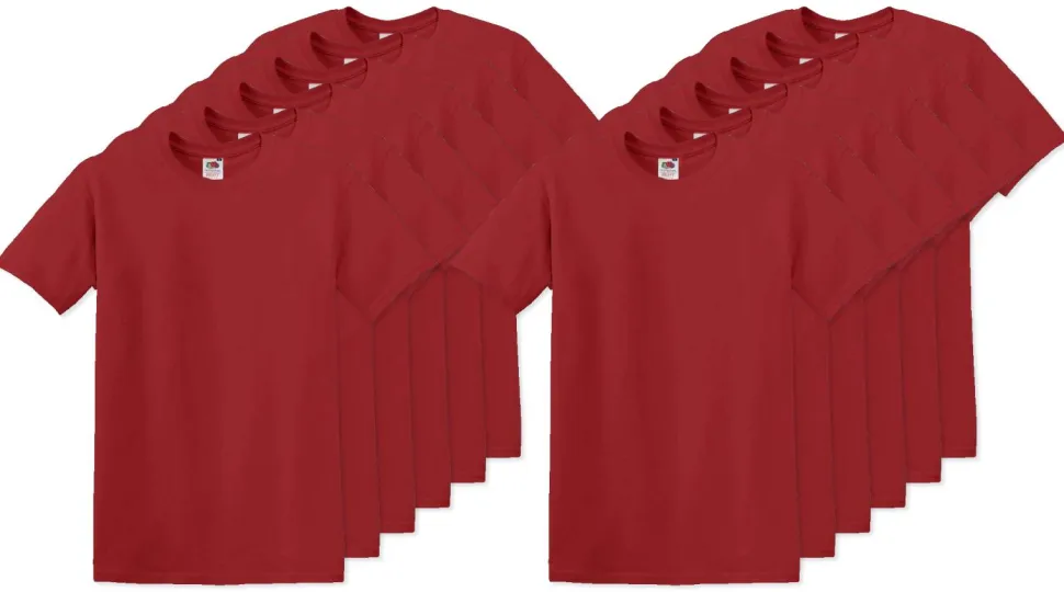 Pack de 12 Fruit of the Loom SC220 - T-Shirt Col Rond Homme