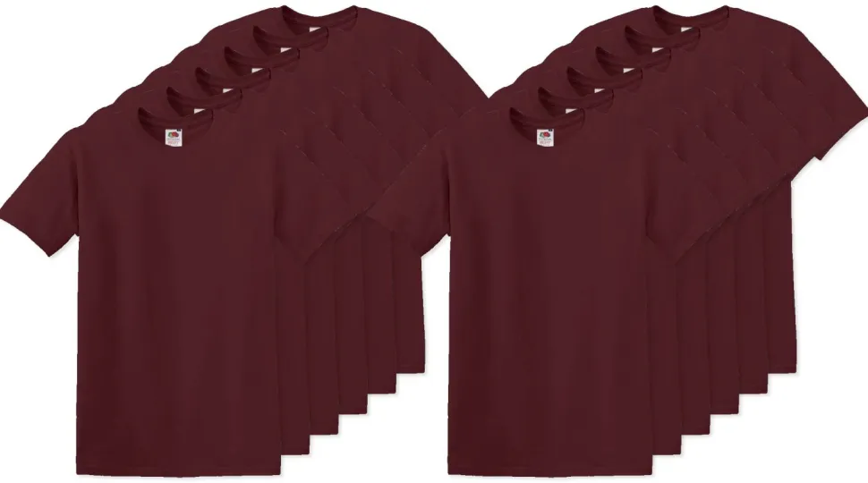 Pack de 12 Fruit of the Loom SC220 - T-Shirt Col Rond Homme