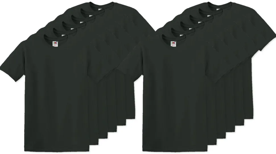Pack de 12 Fruit of the Loom SC220 - T-Shirt Col Rond Homme