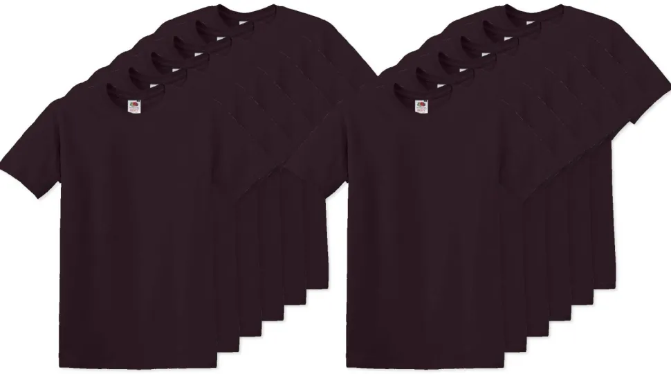 Pack de 12 Fruit of the Loom SC220 - T-Shirt Col Rond Homme