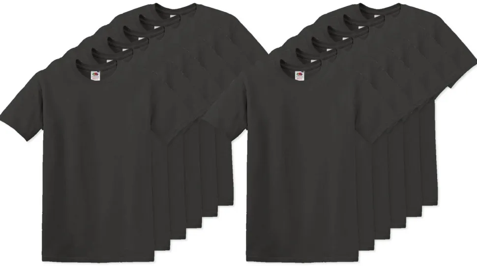 Pack de 12 Fruit of the Loom SC220 - T-Shirt Col Rond Homme
