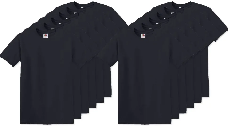 Pack de 12 Fruit of the Loom SC220 - T-Shirt Col Rond Homme