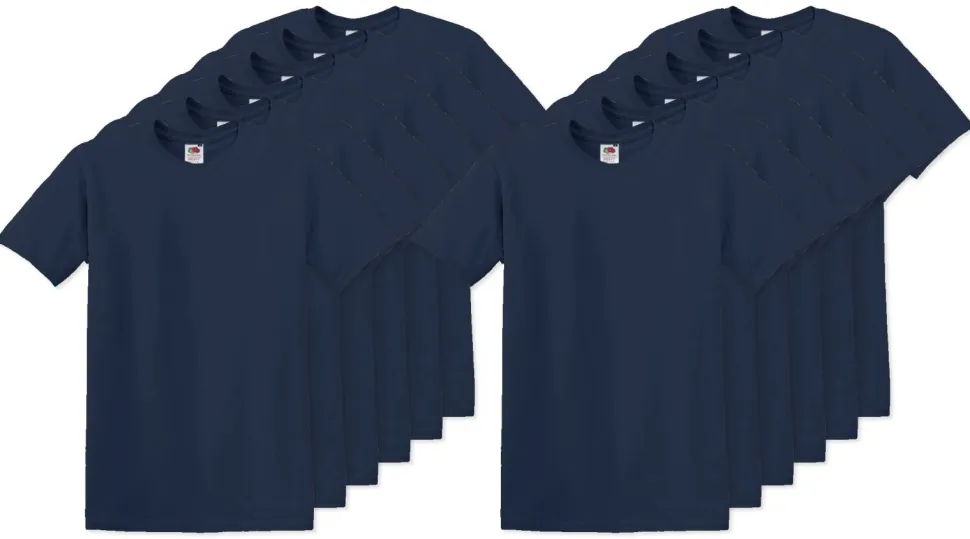 Pack de 12 Fruit of the Loom SC220 - T-Shirt Col Rond Homme