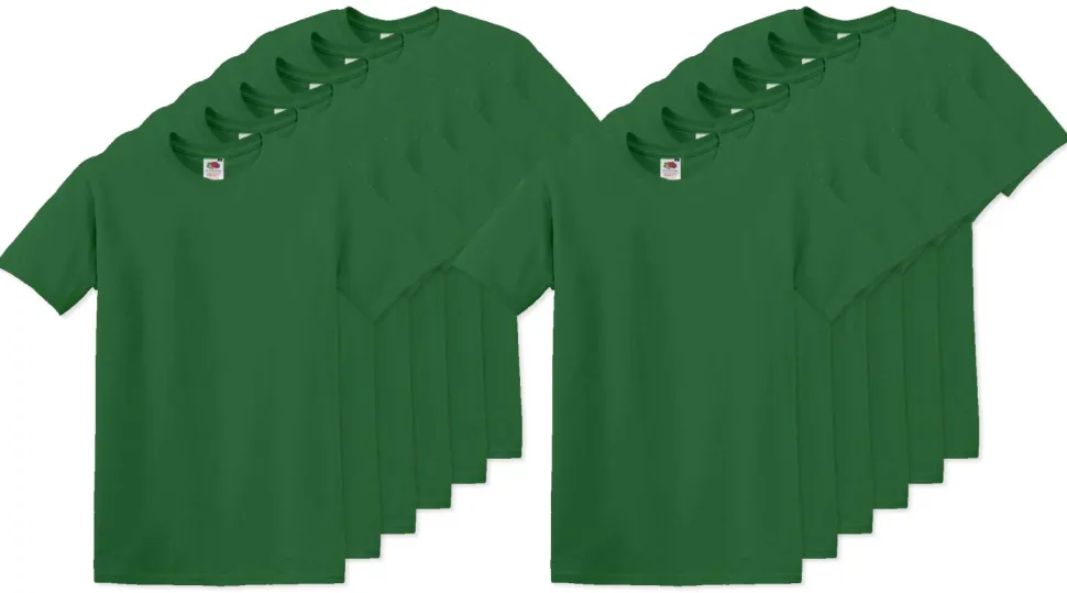 Pack de 12 Fruit of the Loom SC220 - T-Shirt Col Rond Homme