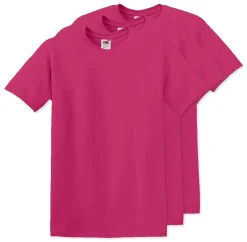 Pack de 3 Fruit of the Loom SC6 - T-Shirt Manches Courtes 100% Coton
