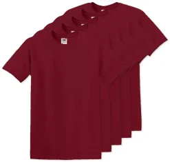 Pack de 5 Fruit of the Loom SC6 - T-Shirt Manches Courtes 100% Coton