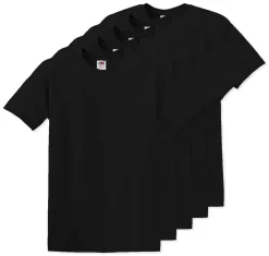 Pack de 5 Fruit of the Loom SC6 - T-Shirt Manches Courtes 100% Coton