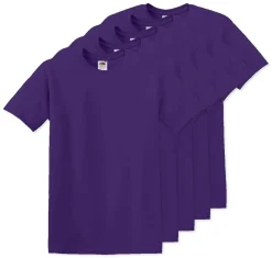 Pack de 5 Fruit of the Loom SC6 - T-Shirt Manches Courtes 100% Coton