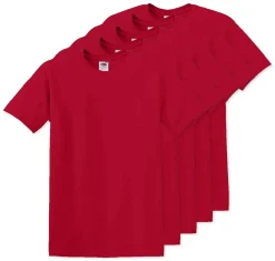 Pack de 5 Fruit of the Loom SC6 - T-Shirt Manches Courtes 100% Coton