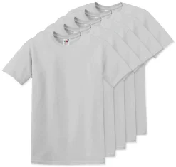 Pack de 5 Fruit of the Loom SC6 - T-Shirt Manches Courtes 100% Coton
