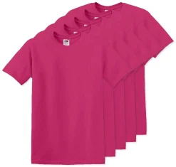 Pack de 5 Fruit of the Loom SC6 - T-Shirt Manches Courtes 100% Coton