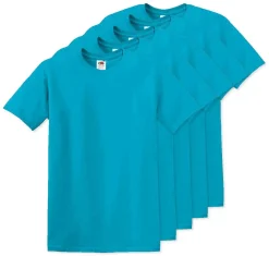 Pack de 5 Fruit of the Loom SC6 - T-Shirt Manches Courtes 100% Coton