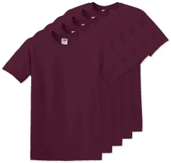 Pack de 5 Fruit of the Loom SC6 - T-Shirt Manches Courtes 100% Coton