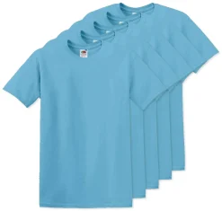 Pack de 5 Fruit of the Loom SC6 - T-Shirt Manches Courtes 100% Coton