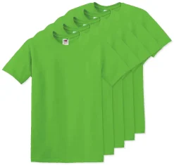 Pack de 5 Fruit of the Loom SC6 - T-Shirt Manches Courtes 100% Coton