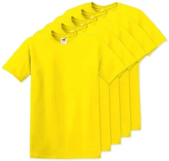 Pack de 5 Fruit of the Loom SC6 - T-Shirt Manches Courtes 100% Coton
