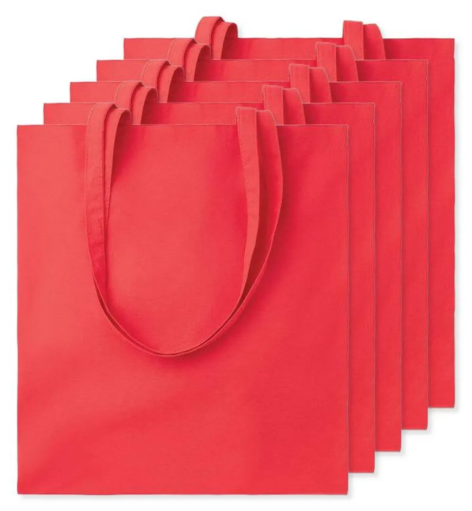 Pack de 5 GiftRetail MO9268 - COTTONEL COLOUR + Sac shopping coton 140gr/m²