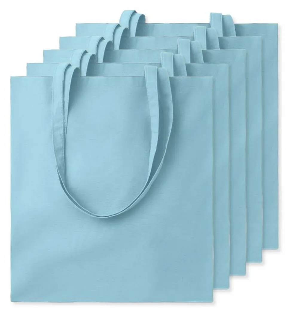 Pack de 5 GiftRetail MO9268 - COTTONEL COLOUR + Sac shopping coton 140gr/m²