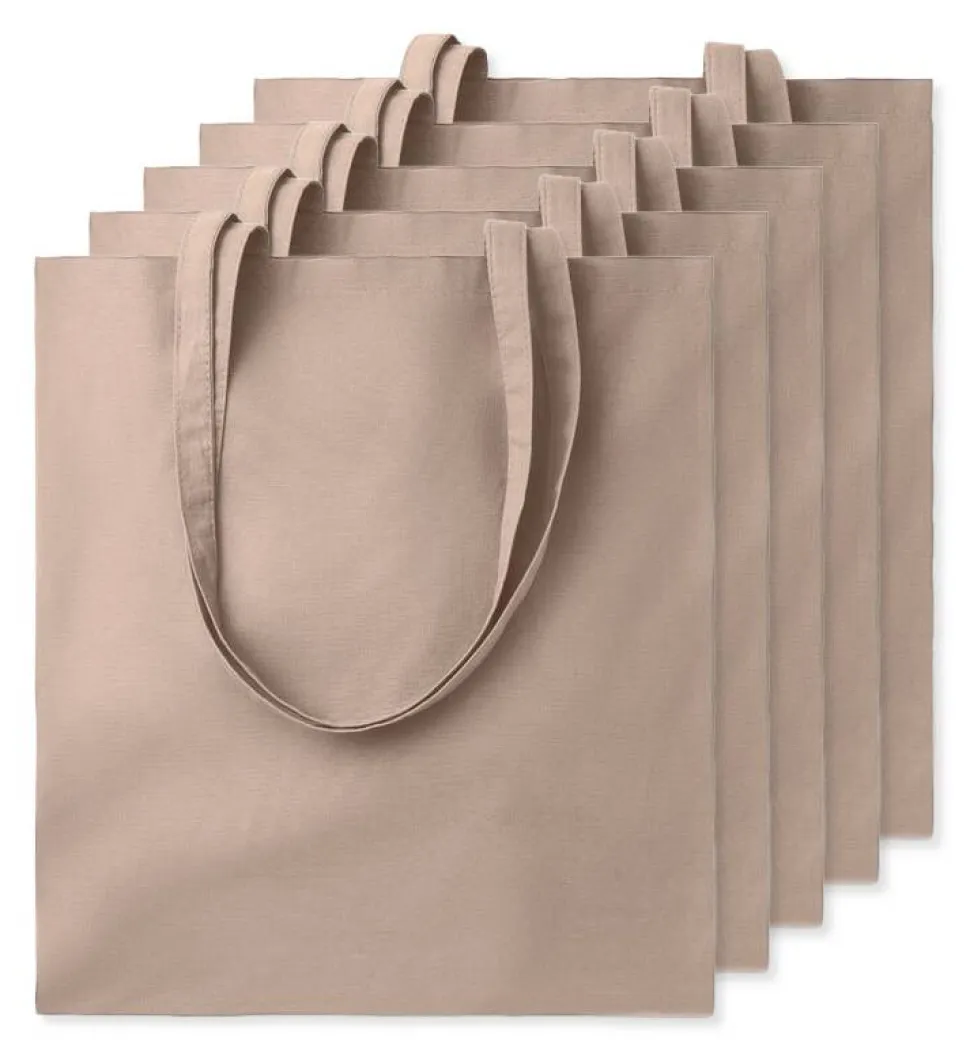 Pack de 5 GiftRetail MO9268 - COTTONEL COLOUR + Sac shopping coton 140gr/m²