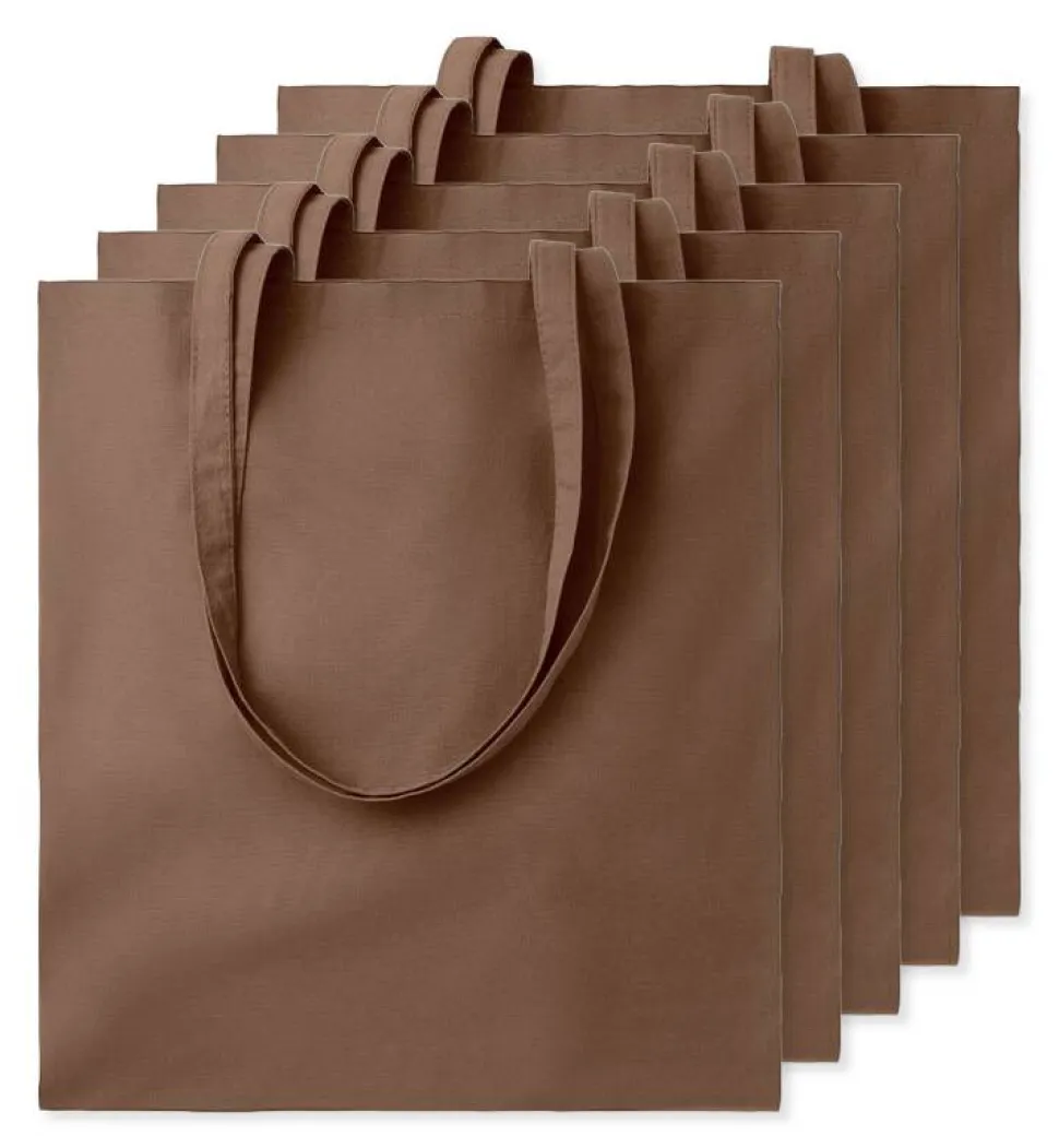 Pack de 5 GiftRetail MO9268 - COTTONEL COLOUR + Sac shopping coton 140gr/m²