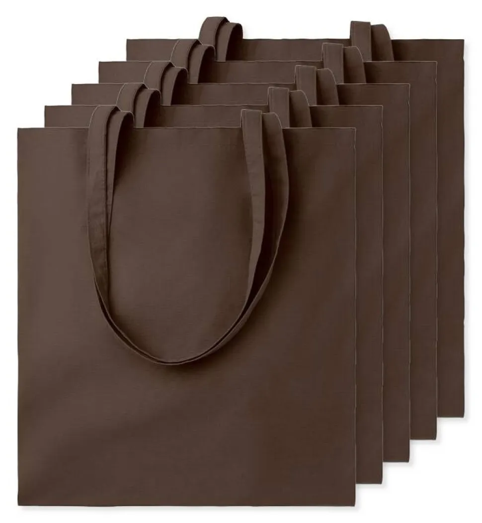 Pack de 5 GiftRetail MO9268 - COTTONEL COLOUR + Sac shopping coton 140gr/m²