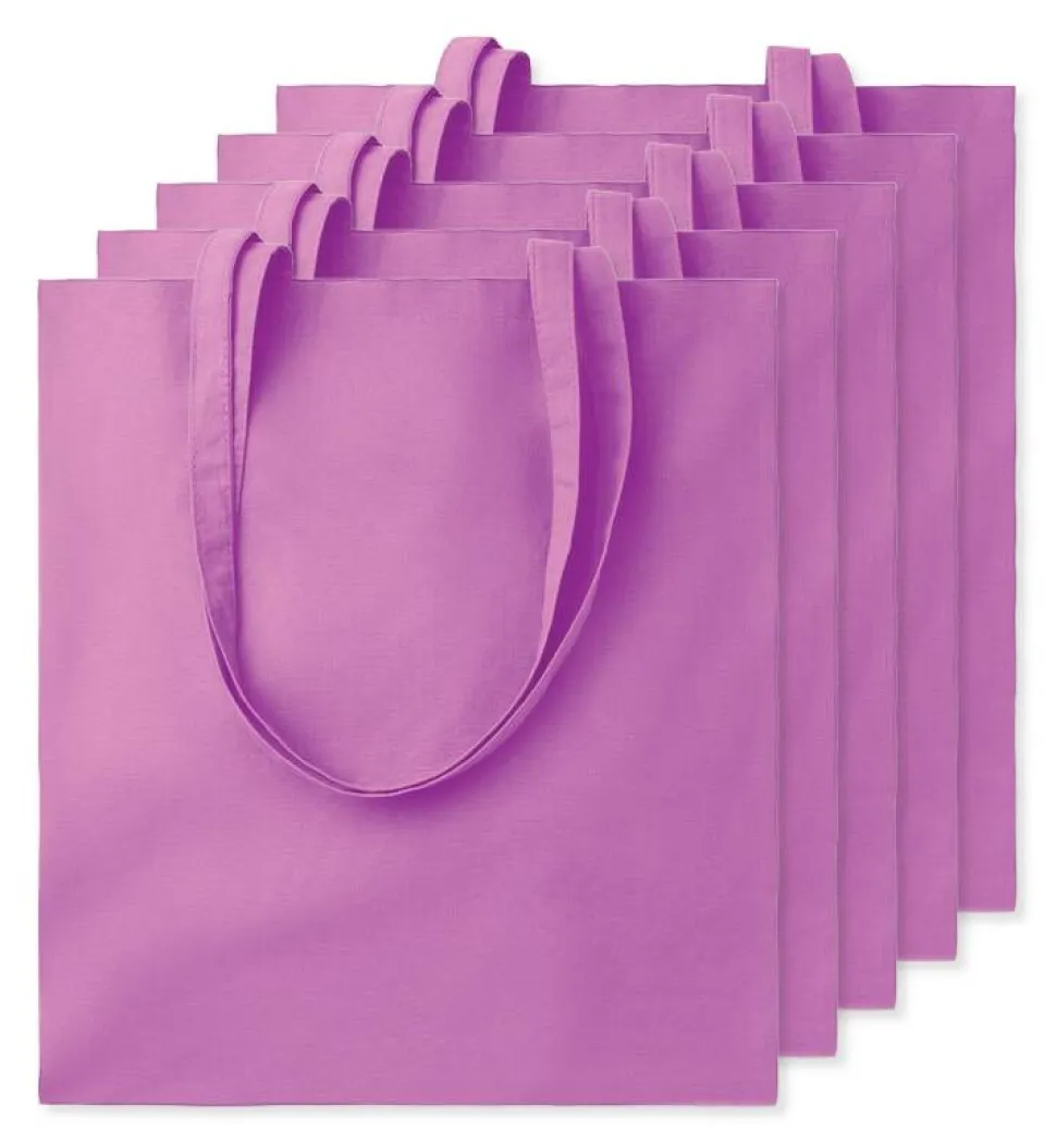 Pack de 5 GiftRetail MO9268 - COTTONEL COLOUR + Sac shopping coton 140gr/m²