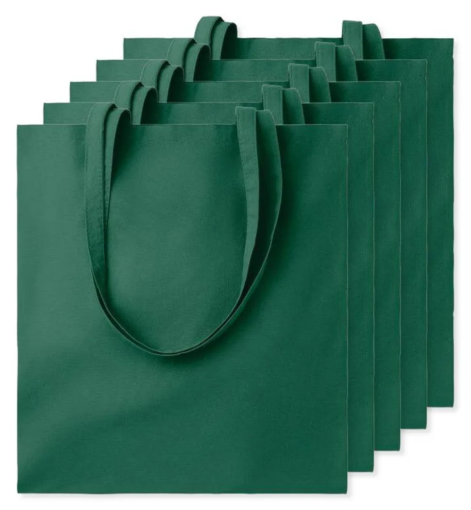 Pack de 5 GiftRetail MO9268 - COTTONEL COLOUR + Sac shopping coton 140gr/m²