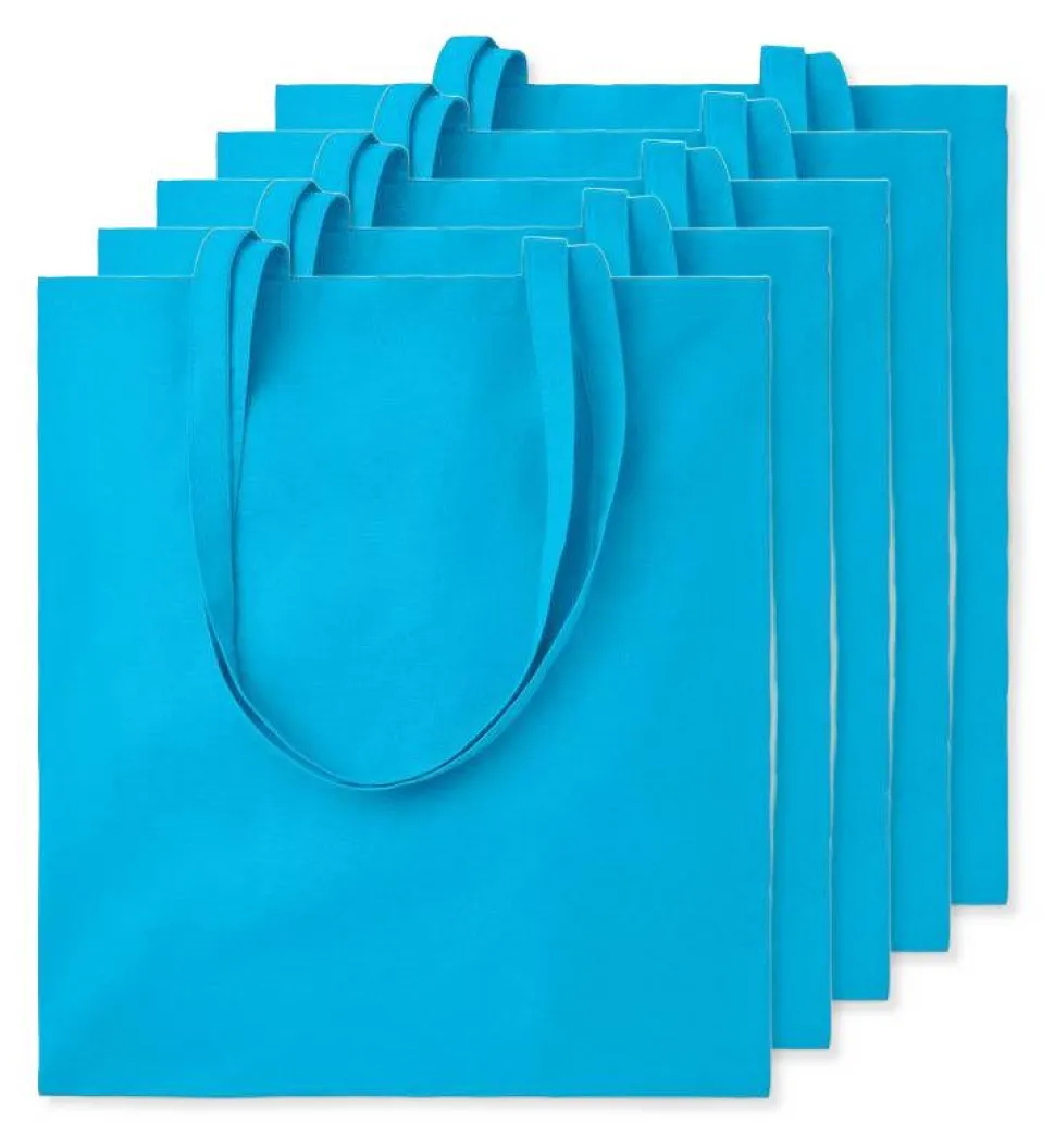 Pack de 5 GiftRetail MO9268 - COTTONEL COLOUR + Sac shopping coton 140gr/m²