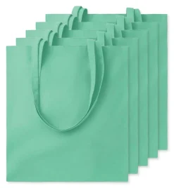 Pack de 5 GiftRetail MO9268 - COTTONEL COLOUR + Sac shopping coton 140gr/m²