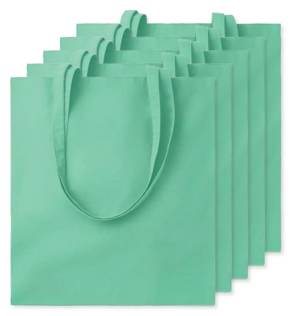 Pack de 5 GiftRetail MO9268 - COTTONEL COLOUR + Sac shopping coton 140gr/m²