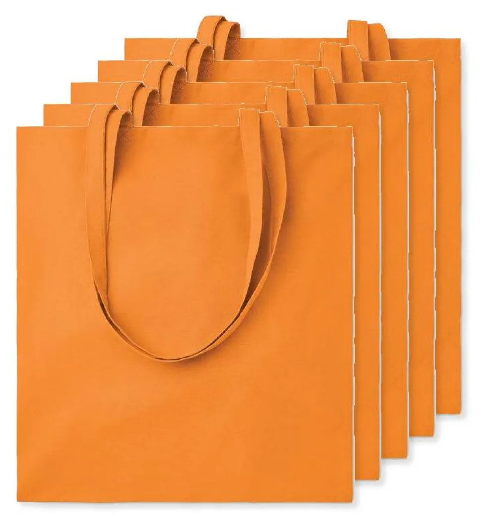 Pack de 5 GiftRetail MO9268 - COTTONEL COLOUR + Sac shopping coton 140gr/m²