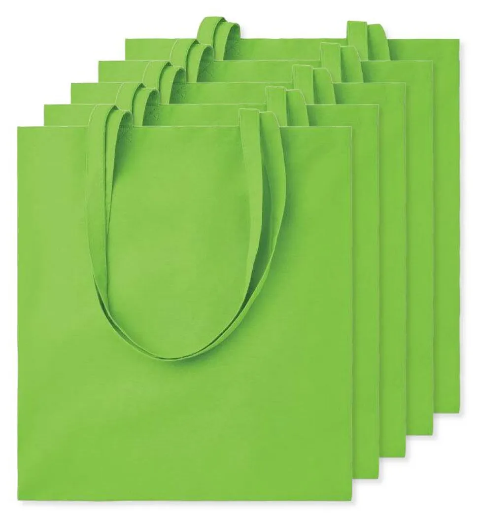 Pack de 5 GiftRetail MO9268 - COTTONEL COLOUR + Sac shopping coton 140gr/m²