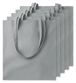 Pack de 5 GiftRetail MO9268 - COTTONEL COLOUR + Sac shopping coton 140gr/m²