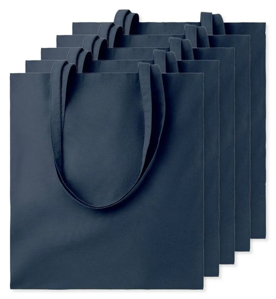 Pack de 5 GiftRetail MO9268 - COTTONEL COLOUR + Sac shopping coton 140gr/m²