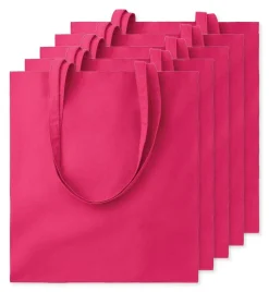 Pack de 5 GiftRetail MO9268 - COTTONEL COLOUR + Sac shopping coton 140gr/m²