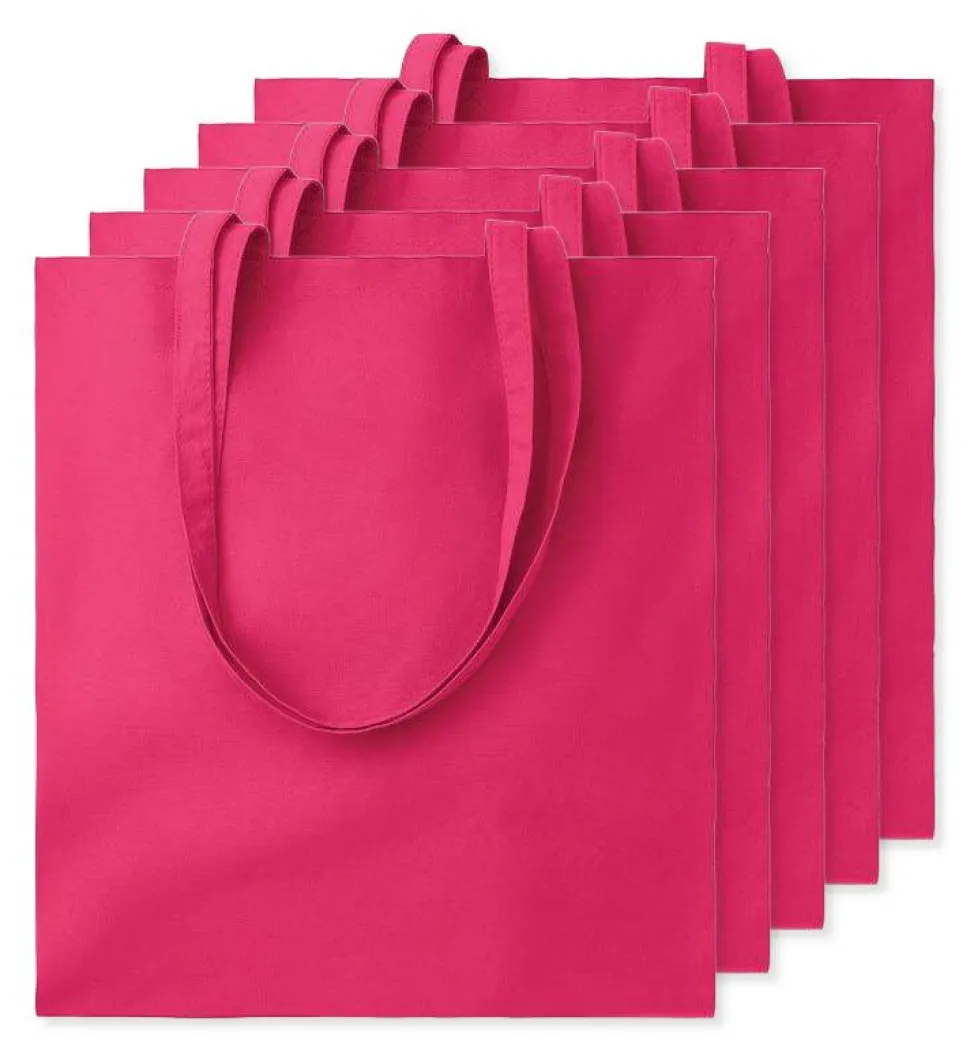 Pack de 5 GiftRetail MO9268 - COTTONEL COLOUR + Sac shopping coton 140gr/m²
