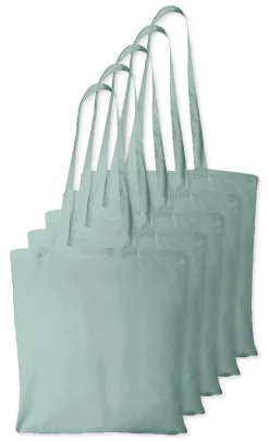 Pack de 5 Westford mill WM101 - Sac Cabas Personnalisable en Coton Westford Mill