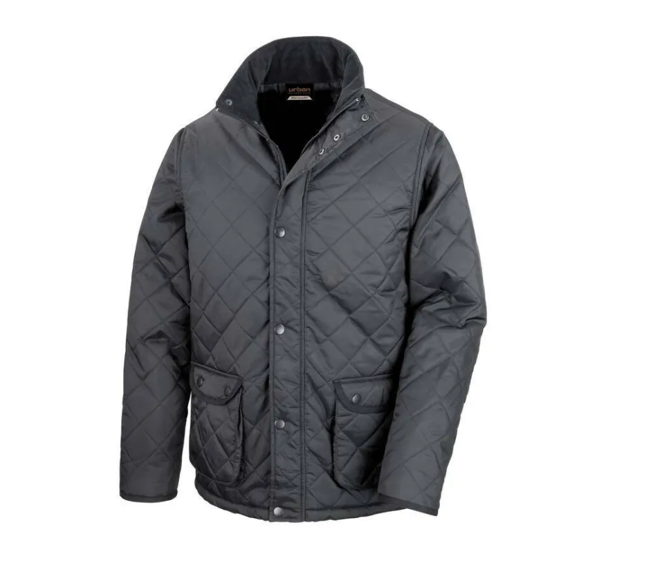 Result RS195 - Veste Élégante à Grand Zip et Col Velours